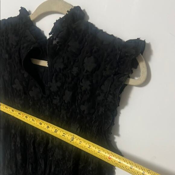 & OTHER STORIES SMOCKED PEPLUM BLACK LACE BLOUSE SIZE 8 - Picture 3 of 7